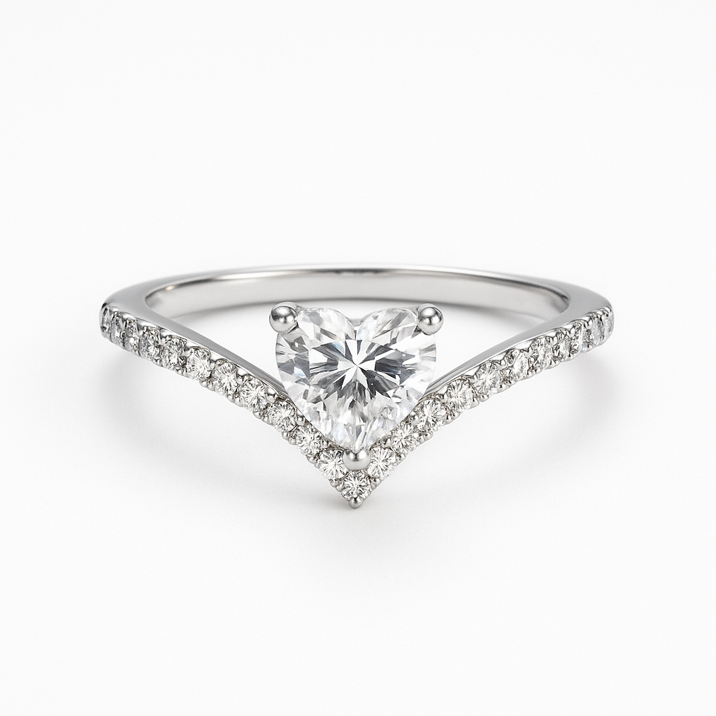 Heart Moissanite Diamond Ring (12)