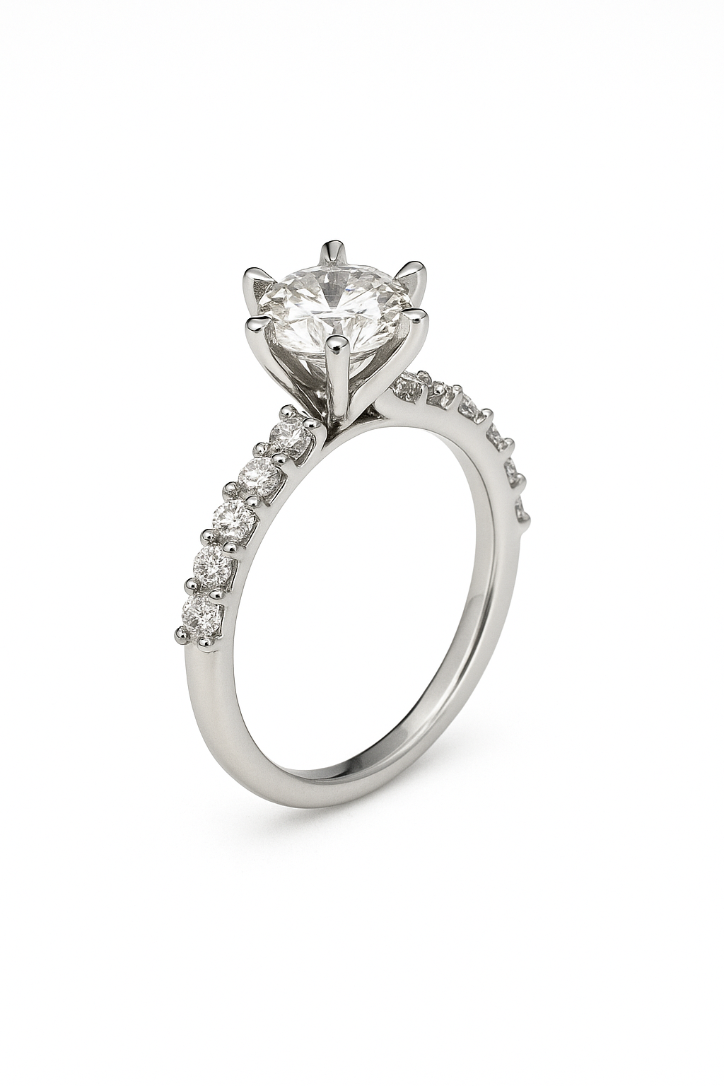 Stud Moissanite Diamond Ring (1)