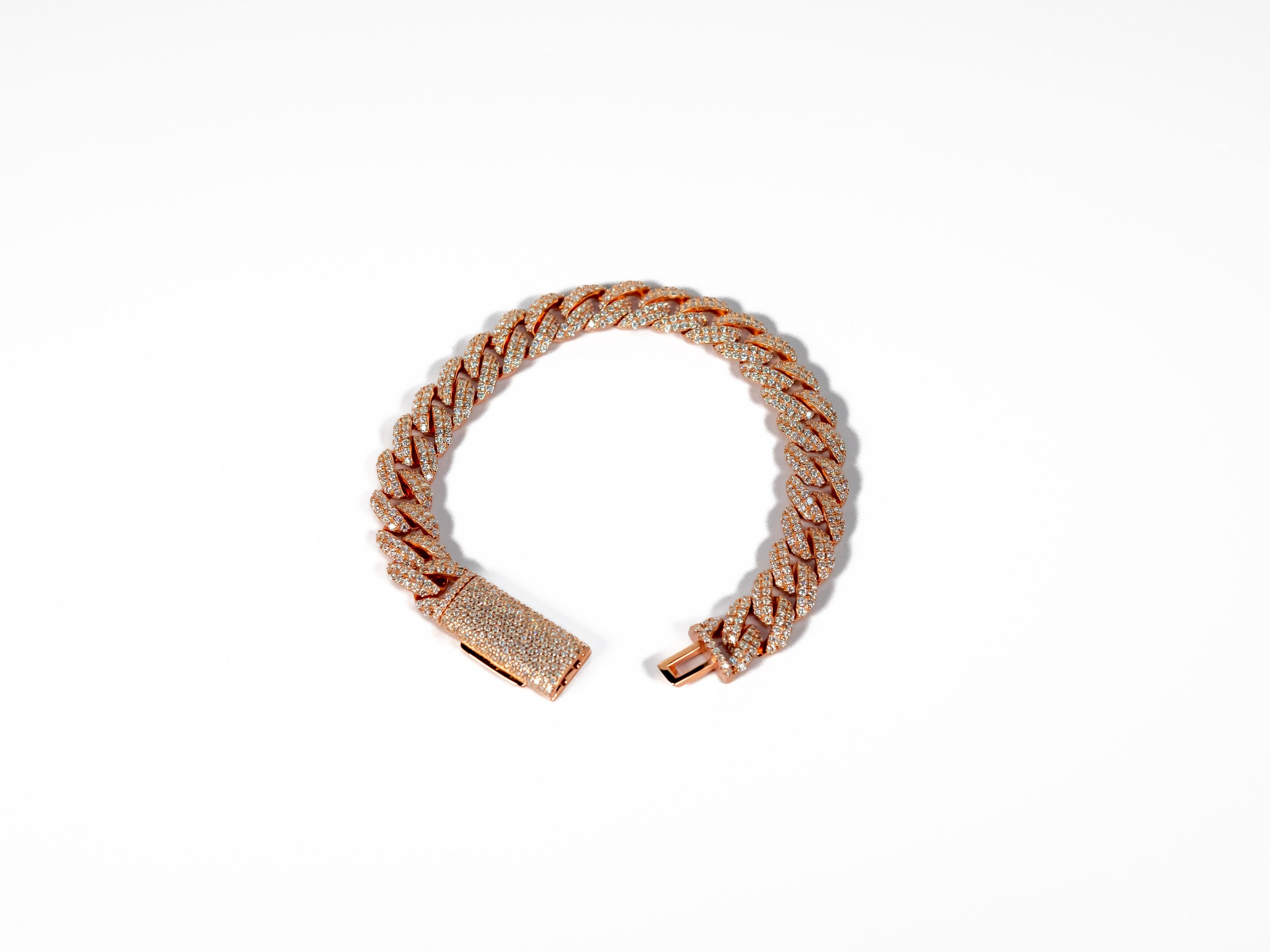 Cuban Moissanite Bracelets Womens