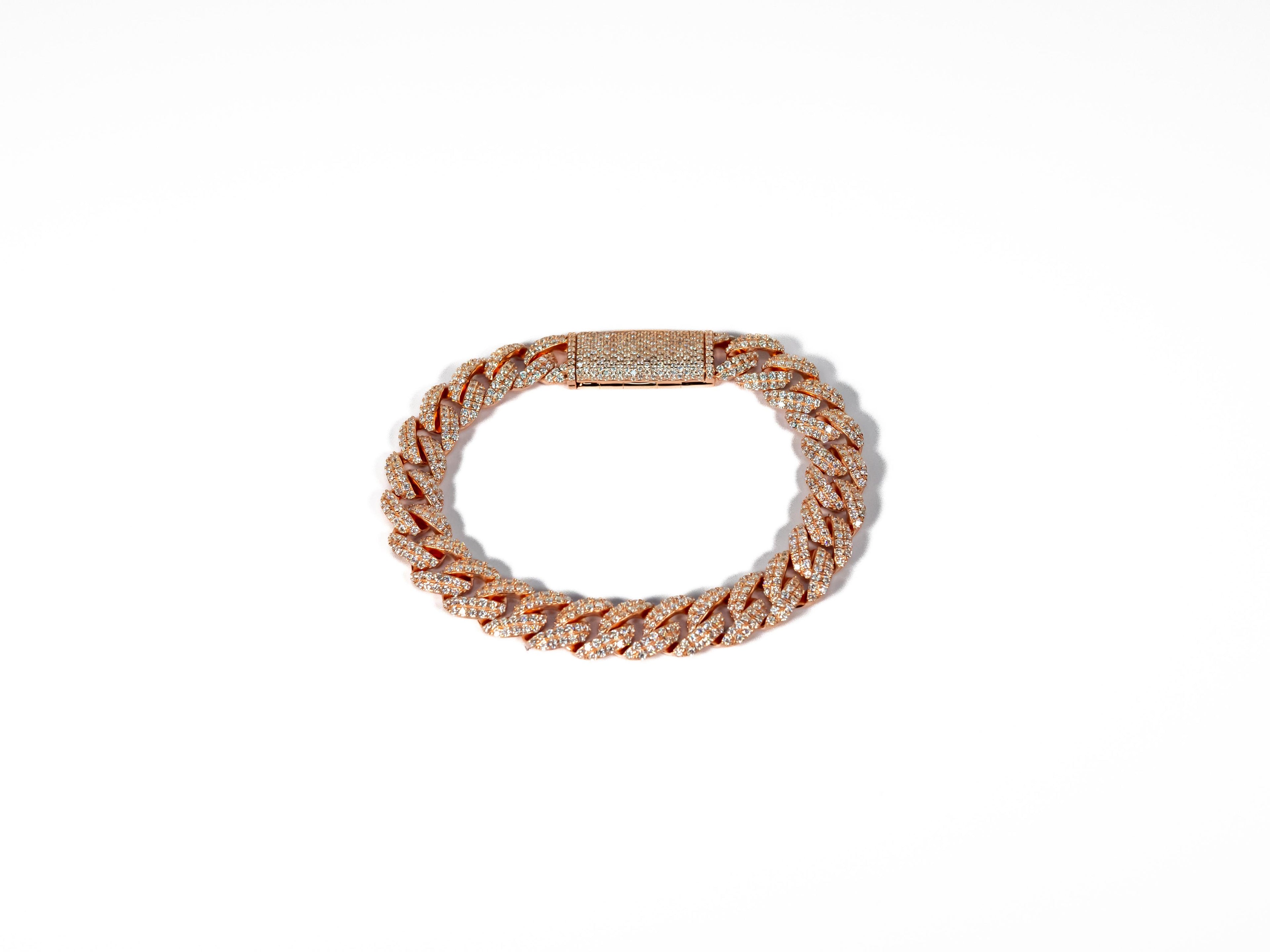 Cuban Moissanite Bracelets Womens