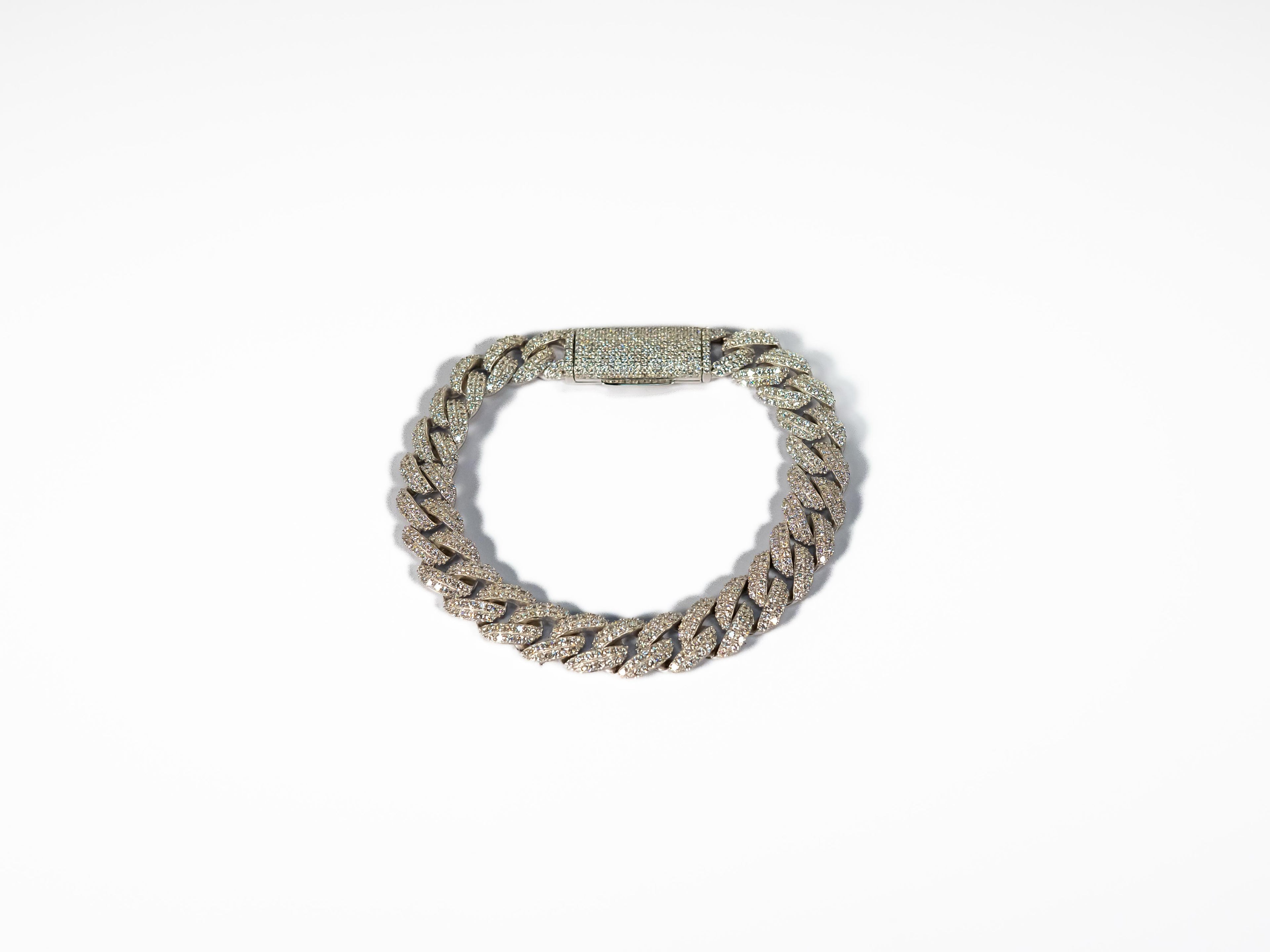 Cuban Moissanite Bracelets Womens