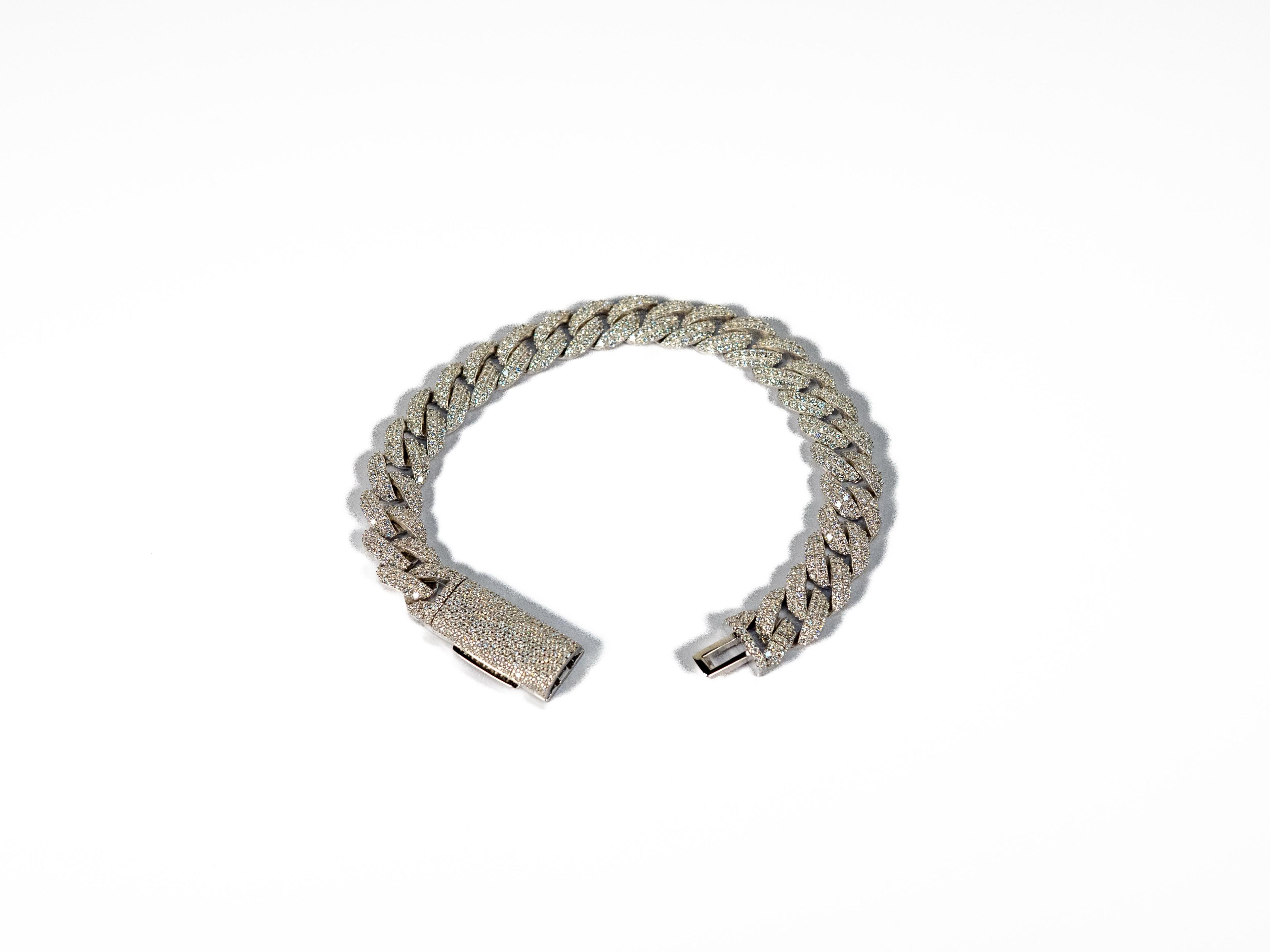 Cuban Moissanite Bracelets Womens